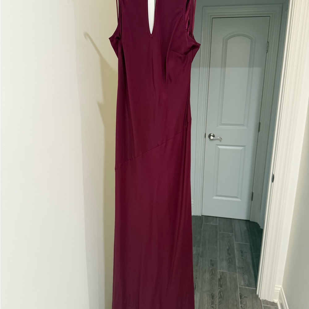 Wallis Burgundy Silk Formal Dress